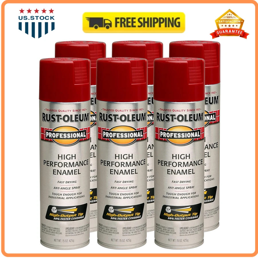 Rust-Oleum Professional High Performance Enamel Spray Paint Semi-Gloss White…