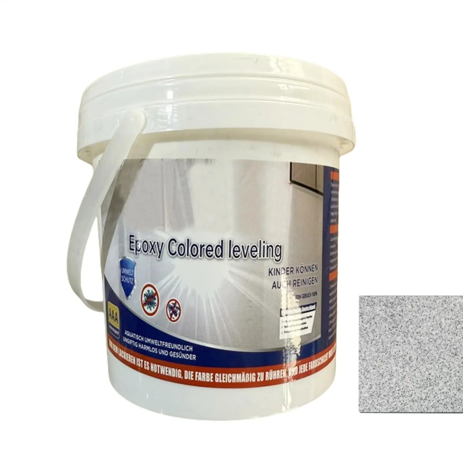 Marble Effect Epoxy Floor Coating High-Gloss Floor Paint Waterproof & Anti-slip