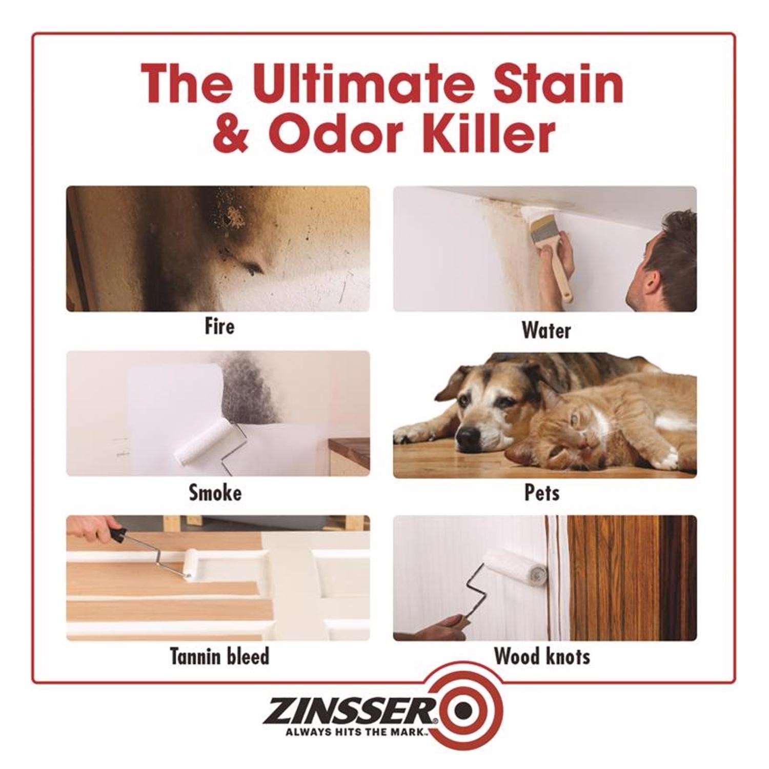 Zinsser B-I-N Advanced White Shellac-Based Acrylic Primer and Sealer 1gal (2-PK)