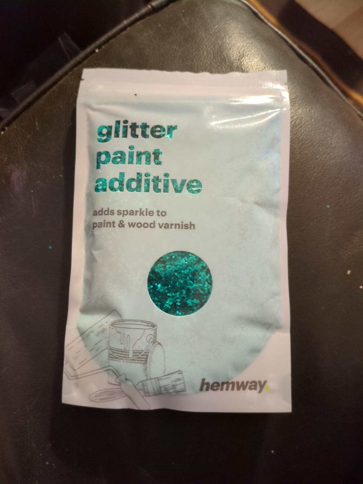 Hemway Glitter Wall Paint Chunky 0.6mm Additive for Emulsion Bedroom Kitchen