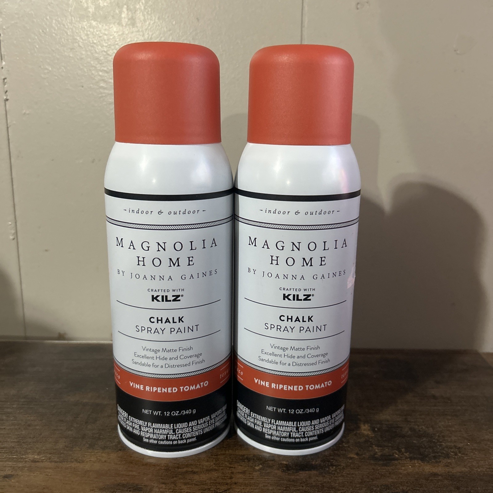 2-Pack Magnolia Home Chalk Interior/Exterior Spray Paint VINE RIPPENED TOMATo