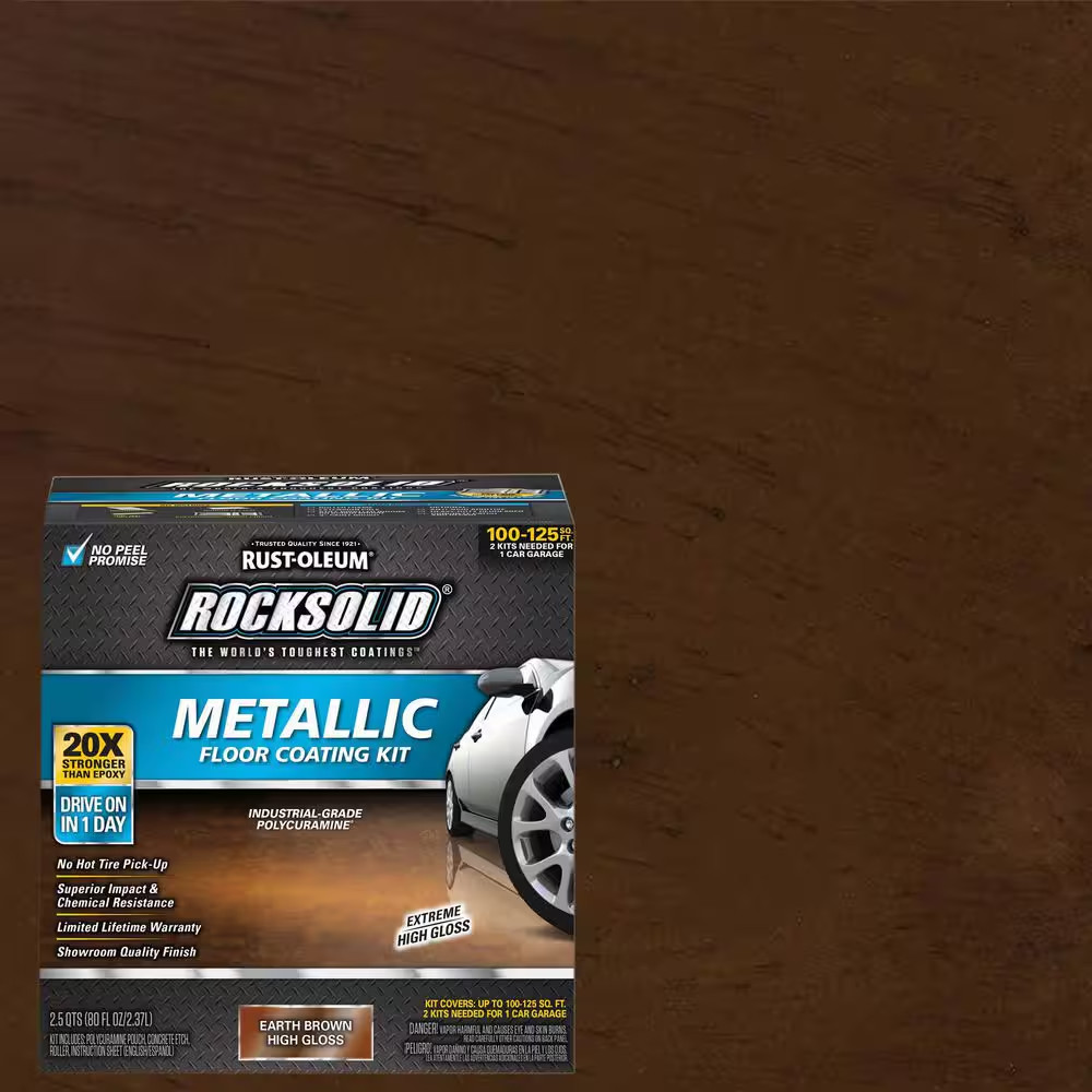 80 Oz. Metallic Earth Brown Garage Floor Kit (2-Pack)