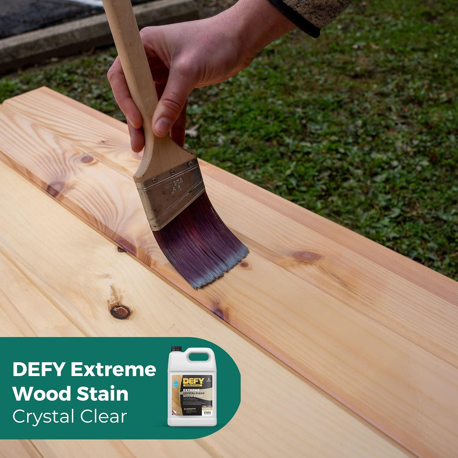 Extreme Crystal Clear Outdoor Wood Stain and Sealer in One – Clear Waterproof Se
