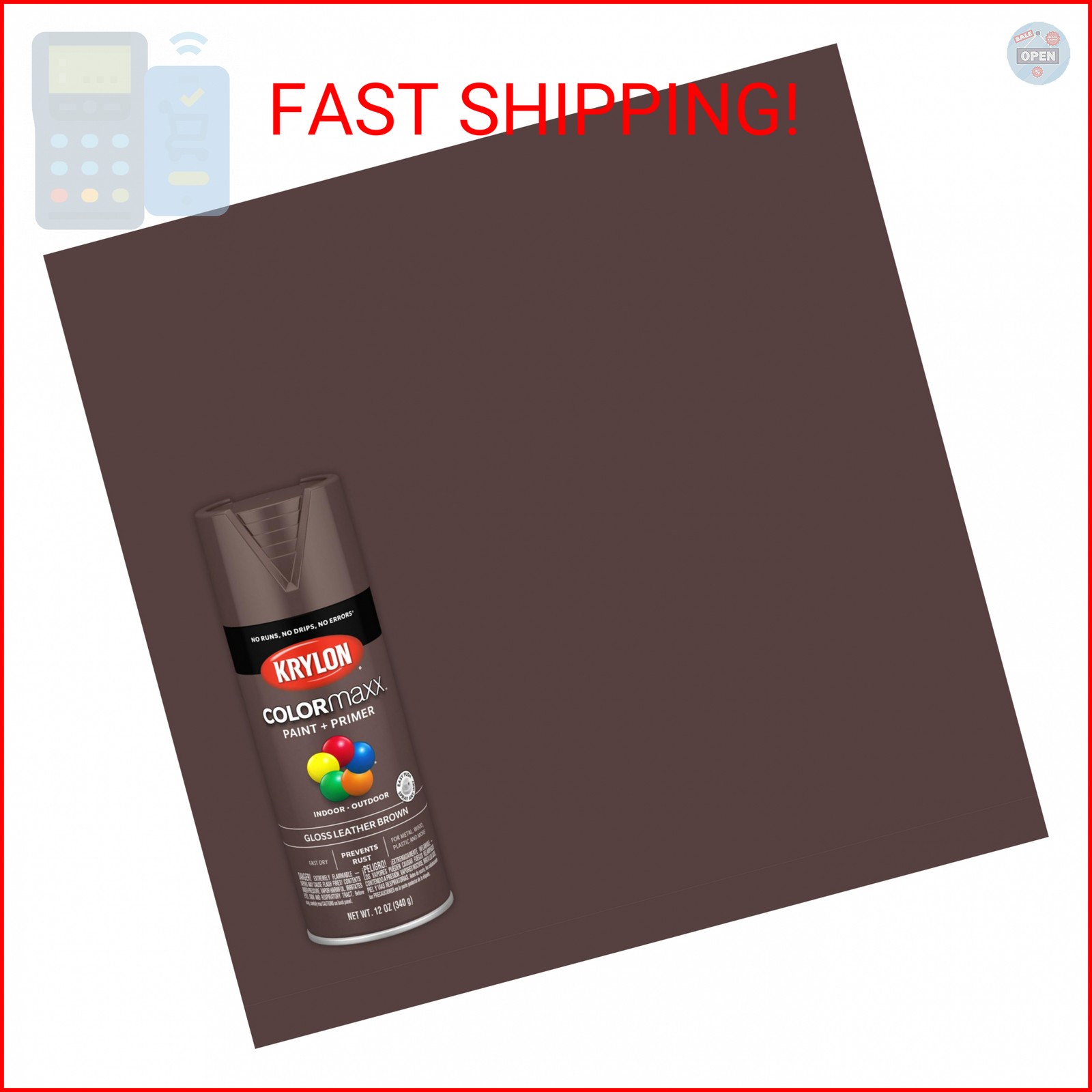 Krylon K05527007 COLORmaxx Spray Paint and Primer for Indoor/Outdoor Use, Gloss