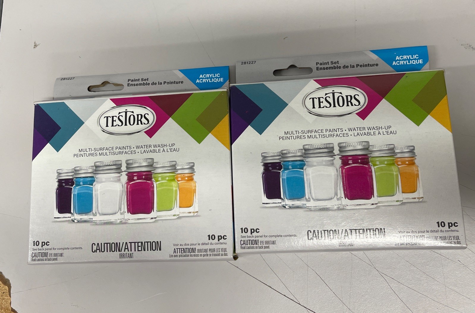 Testors 281227 6 Color Trends Gloss Assorted Acrylic Paint Kit – Pack of 2