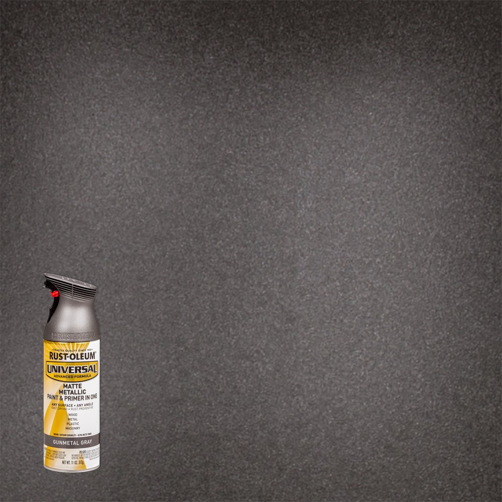 Universal All Surface Interior/Exterior Matte Metallic Gray Spray Paint, 11 Oz