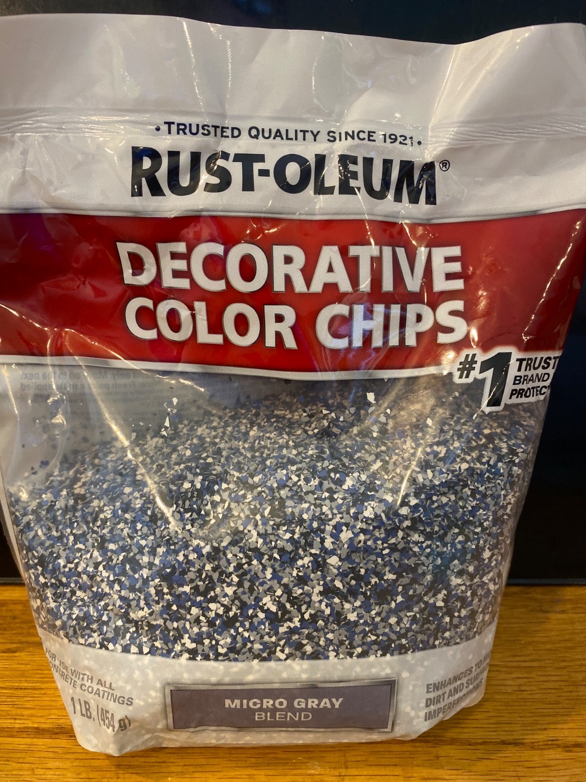 new Rust-Oleum decorative color chips micro gray blend