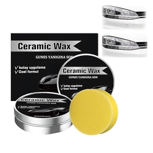 2PCS Titanium Ceramic Wax Cream, Strong Protection Car Coating Polishing Wax,