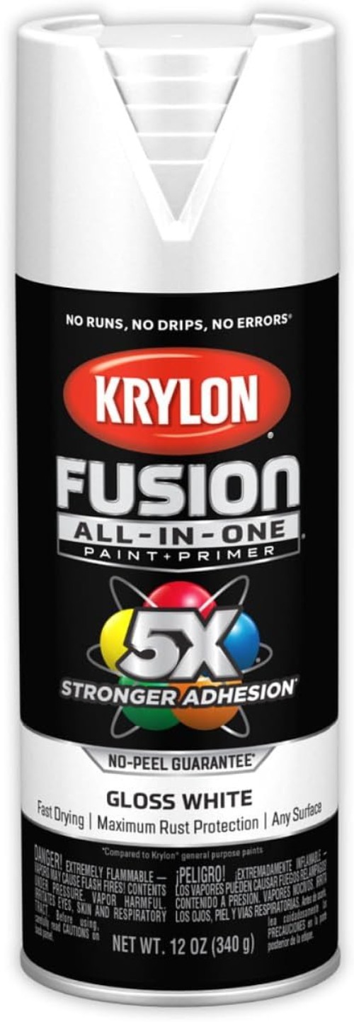 Fusion All-In-One Waterproof Rust-Resistant Spray Paint – White, 12 oz
