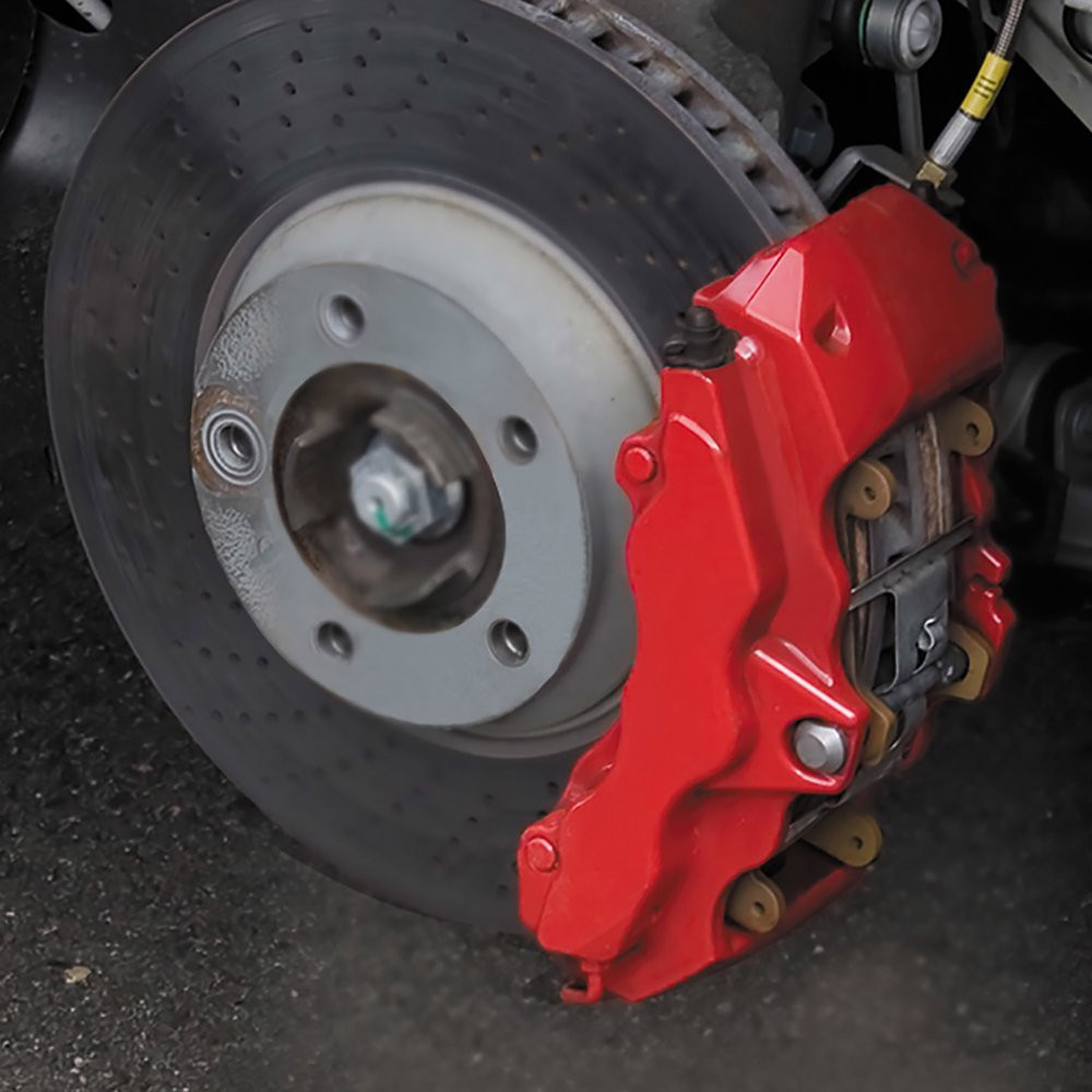 Automotive Gloss Caliper Red Spray Paint Chipping Peeling Oil Gas Rust Resistant