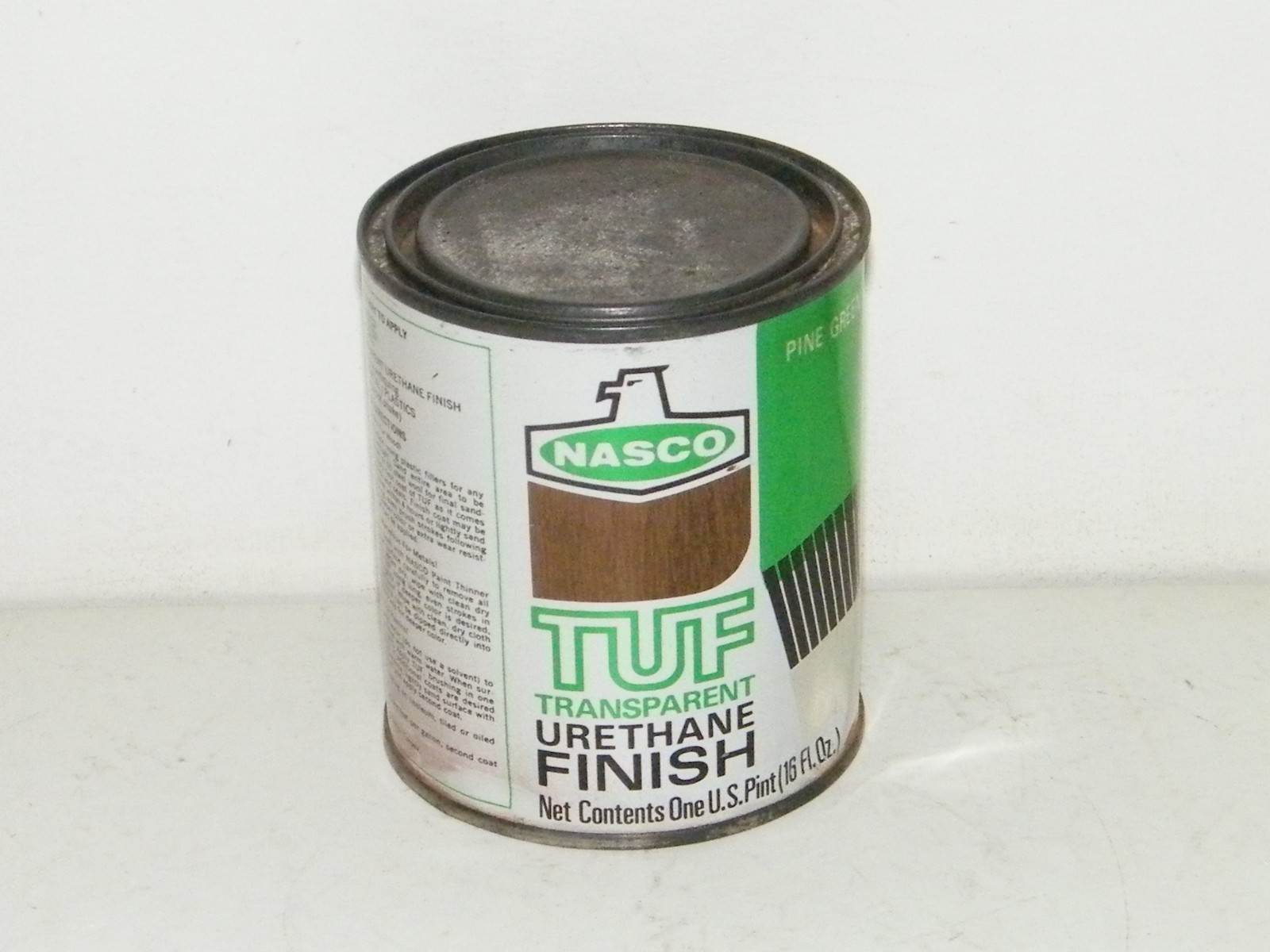 TUF Transparent Urethane Finish 16 Oz Pine Green For Wood Glass Metal Plastic