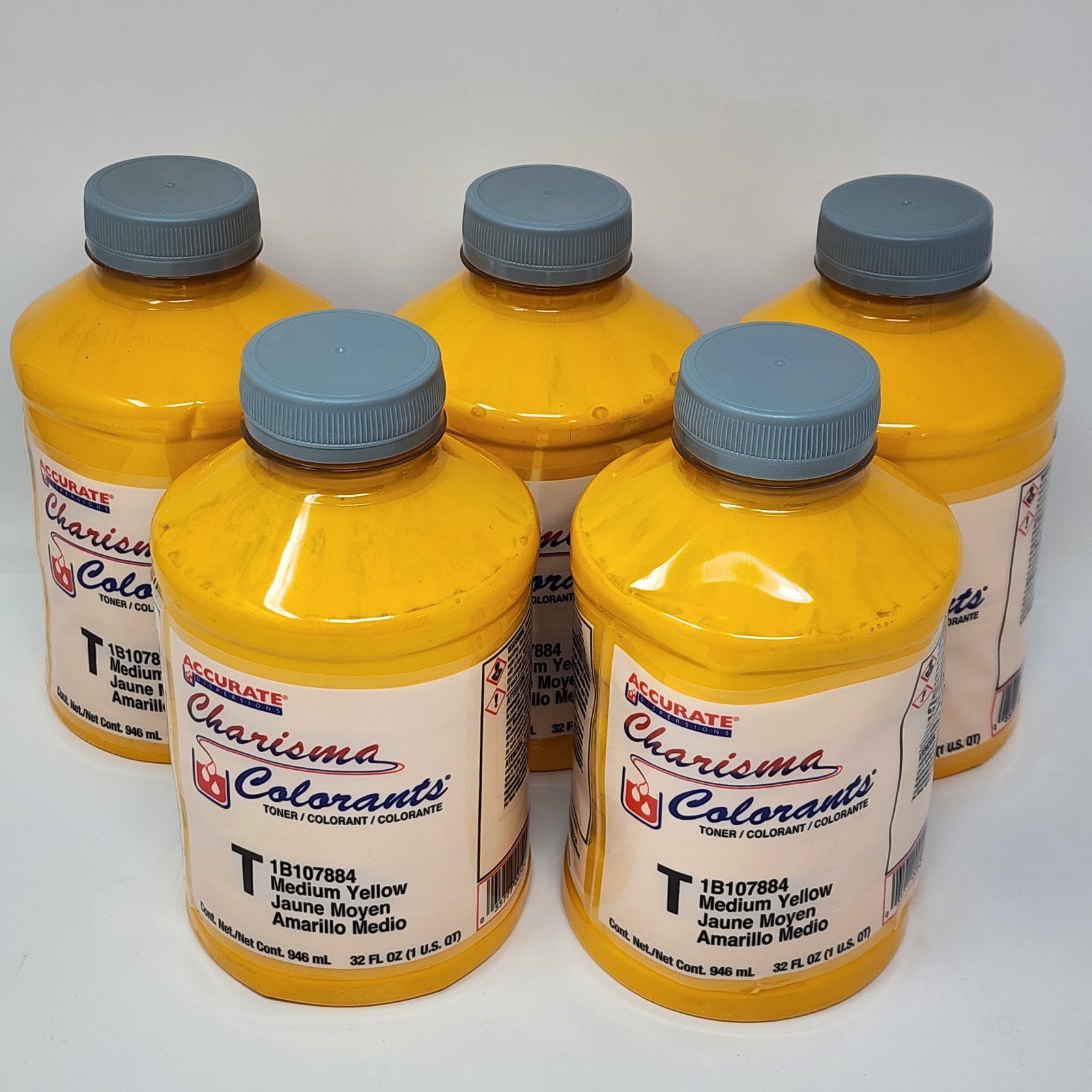Accurate Charisma Colorants MEDIUM YELLOW Tint Toner 1B107884 32 fl oz (5 Pack)