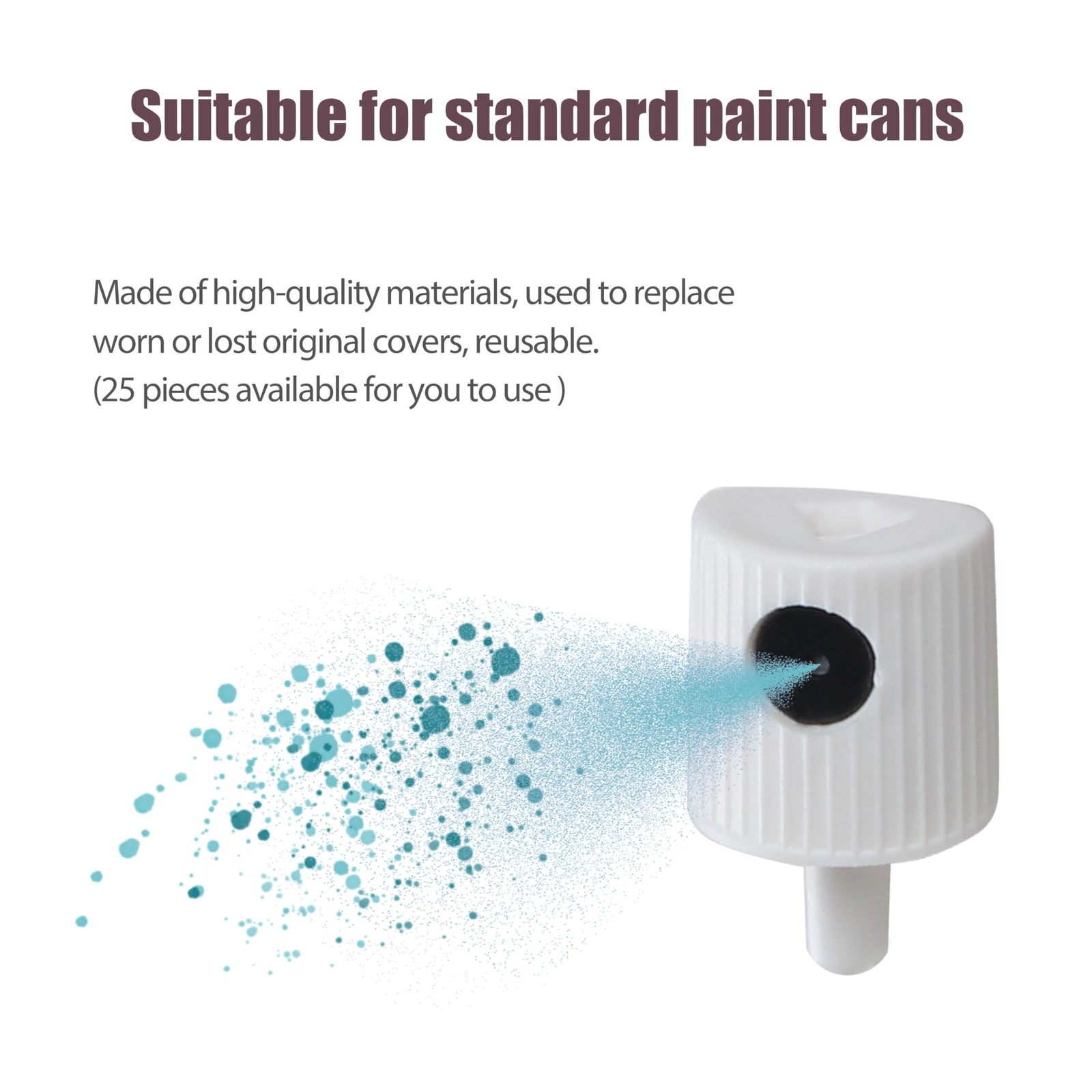 25 Pack Spray Paint Caps Fat Nozzles Tips for Graffiti and Paint Cans