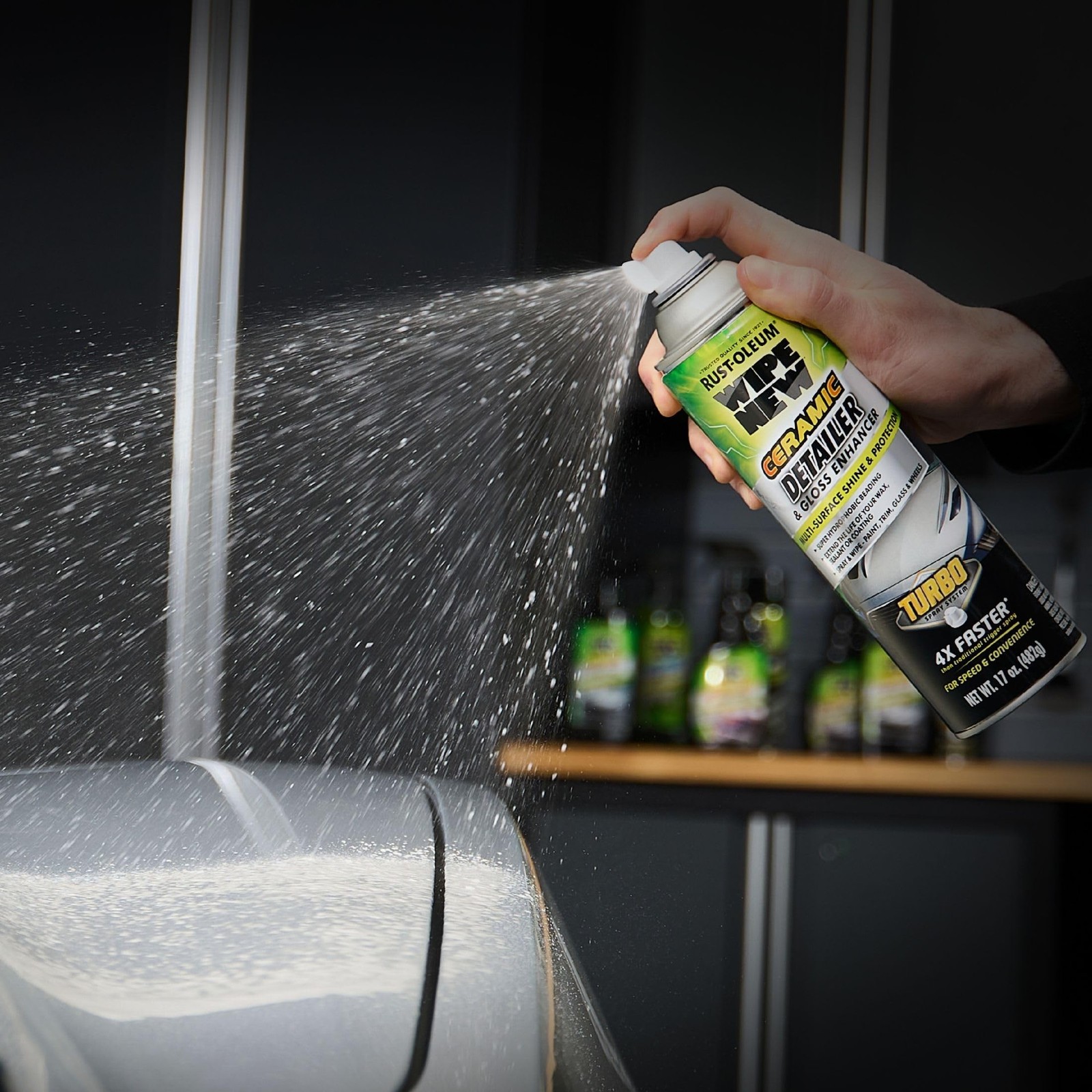 Rust-Oleum 393327 Wipe New Ceramic Detailer and Gloss Enhancer Turbo Spray Sy…
