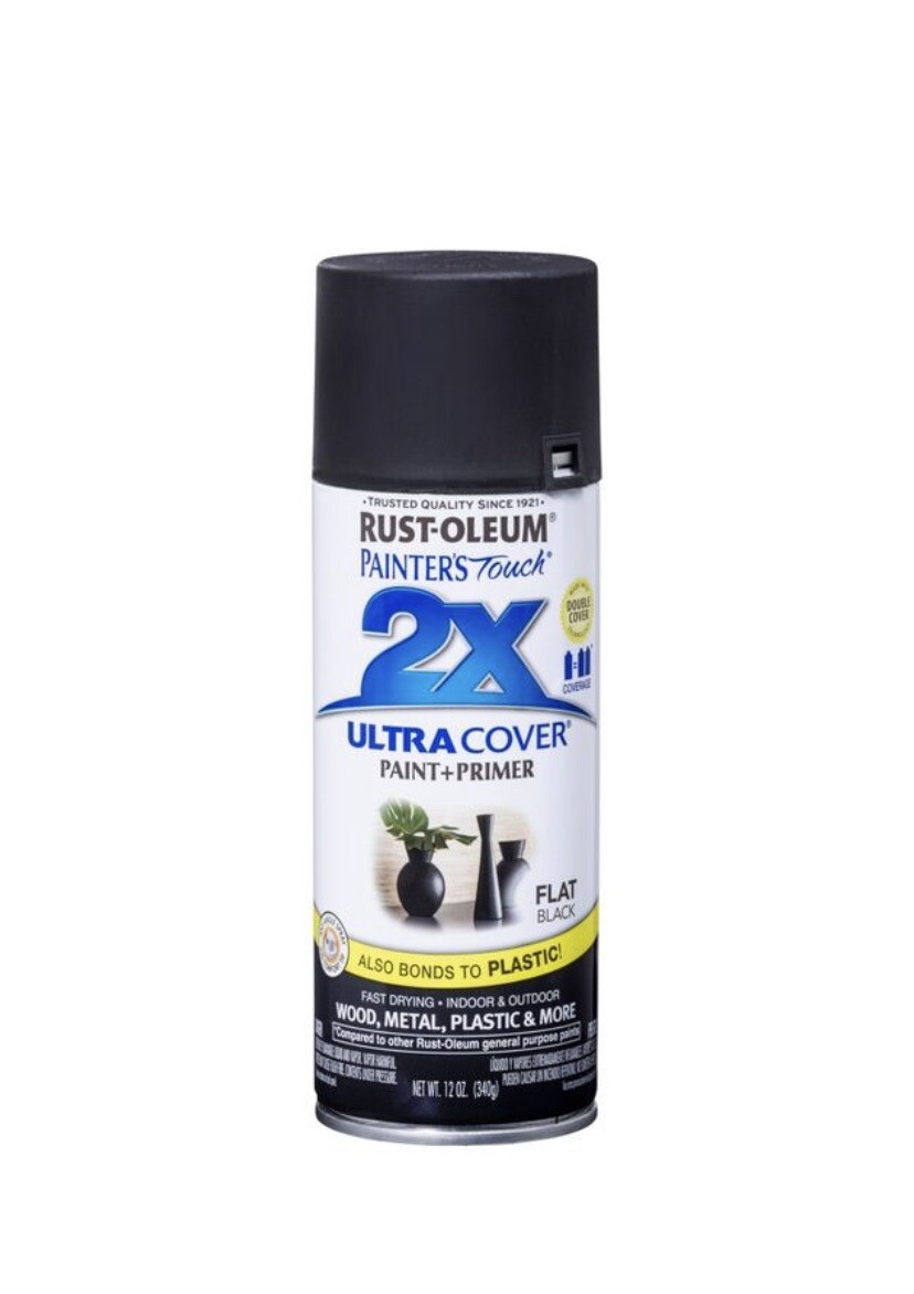 Rust-Oleum 12 Oz Flat Black Stops Rust Anti-Rust Spray Paint 7776-830