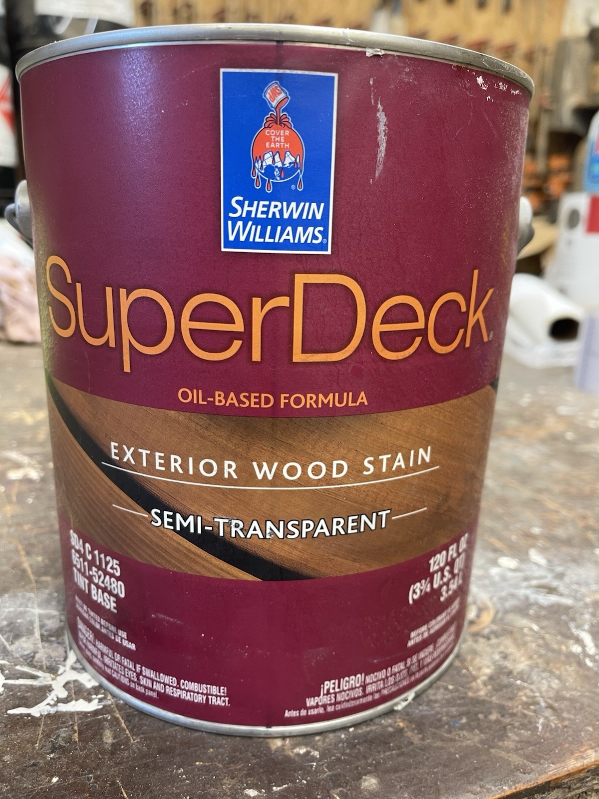 Sherwin Williams Super Deck Stain/Semi-Transparent / Tint Base / Dented Can