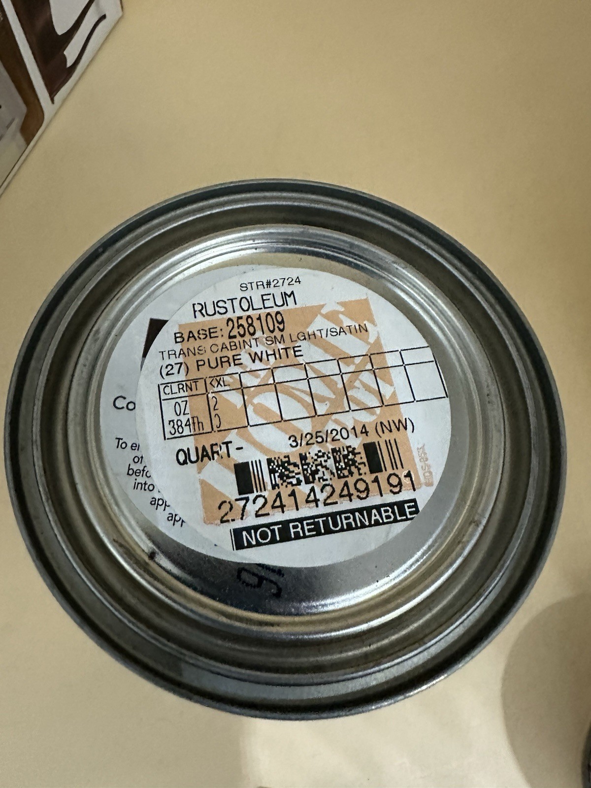 Rust-Oleum Cabinet Transformations Kit Light Tint 258109 Preowned