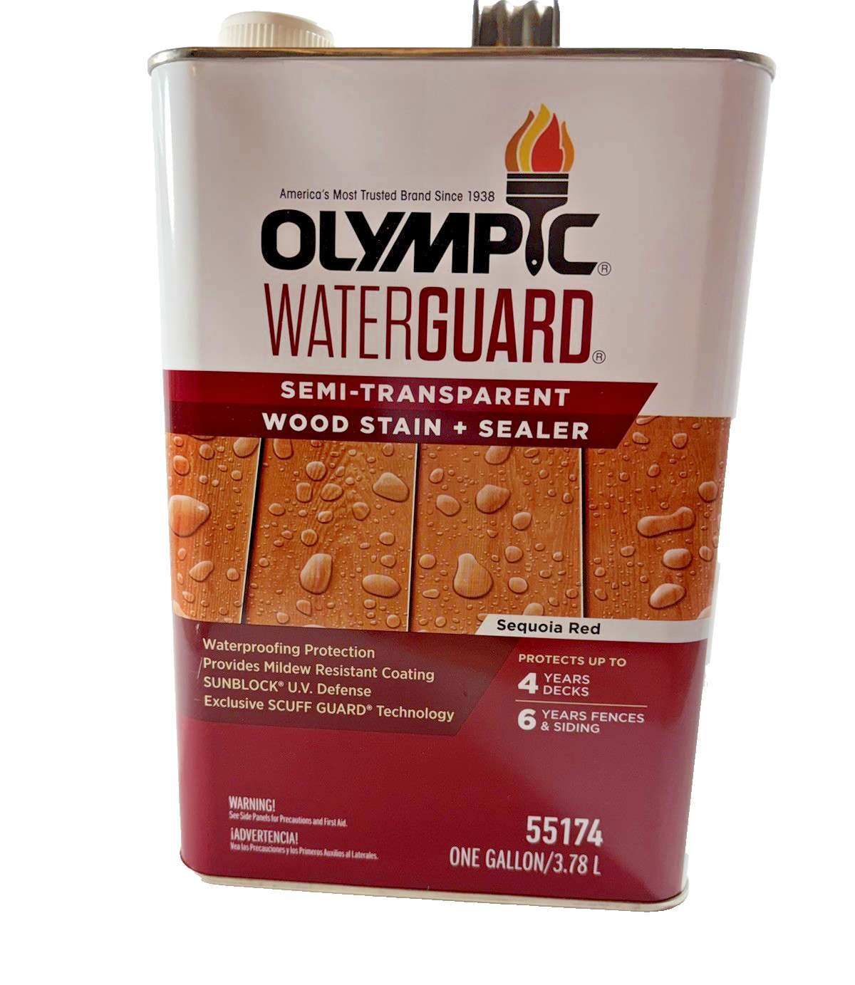 Waterguard 1 Gal. Sequoia Red Semi-Transparent Wood Stain and Sealer