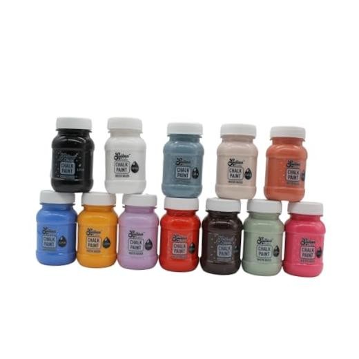 12-Piece Chalk Paint Kit – Premium Water-Based Matte Finish Paint for