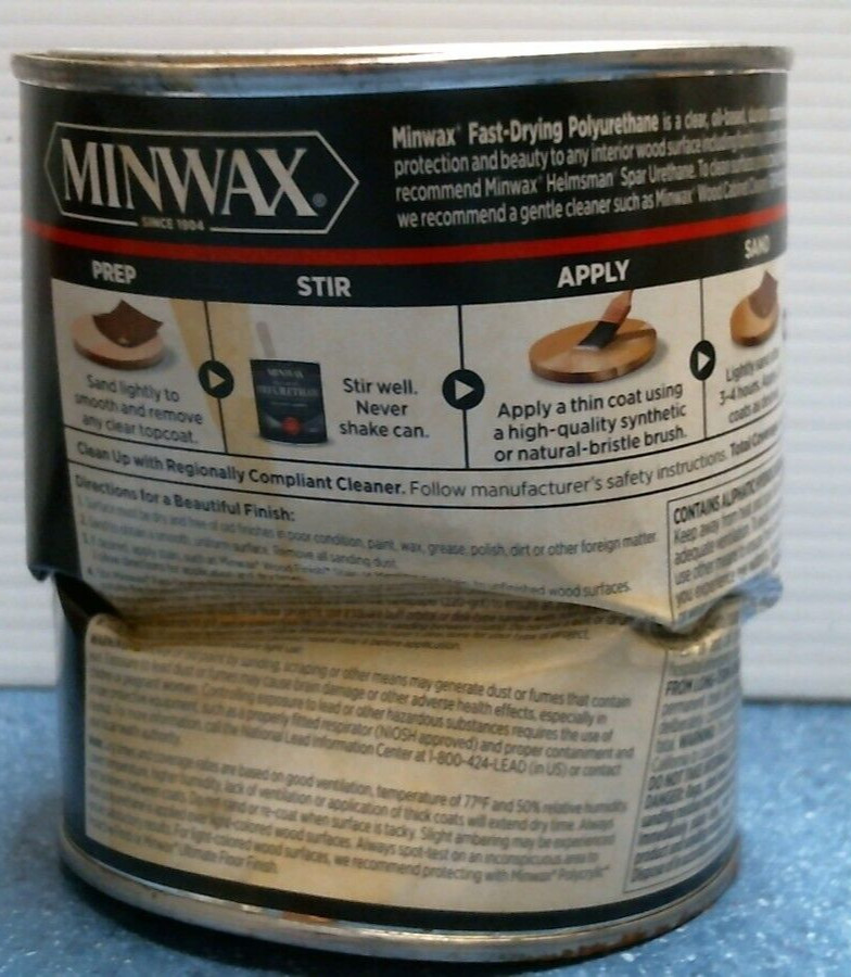 Minwax Fast-Drying Polyurethane, WARM SATIN, 32 fl. oz. (63010) FS