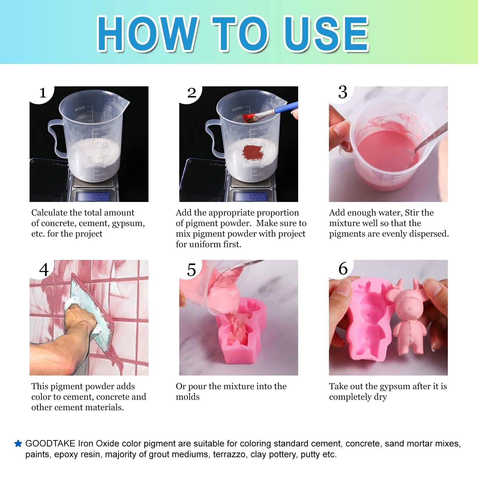 Concrete Pigment, Iron Oxide Pigment Powder, Cement Dye Color Pigment for Bri…