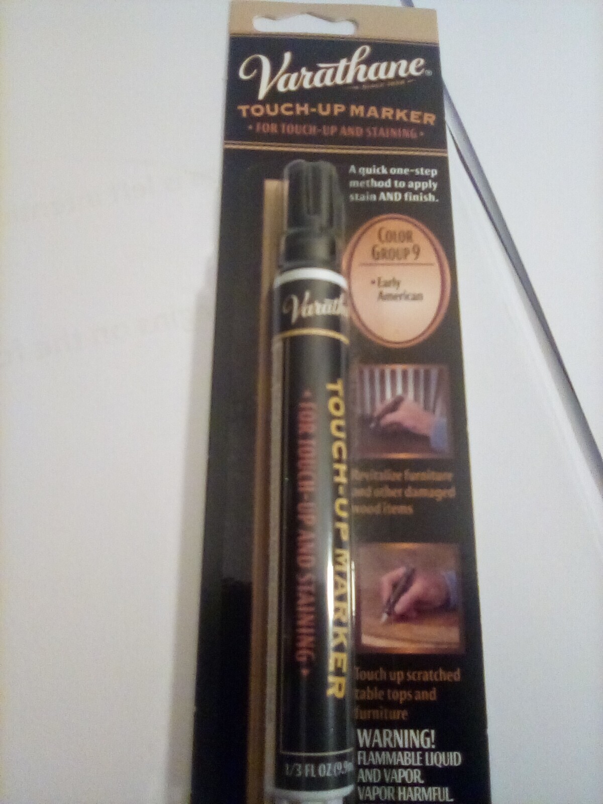 NEW Varathane Touch-Up Marker, 0.3 fl oz, EARLY AMERICAN FREE SHIPPING