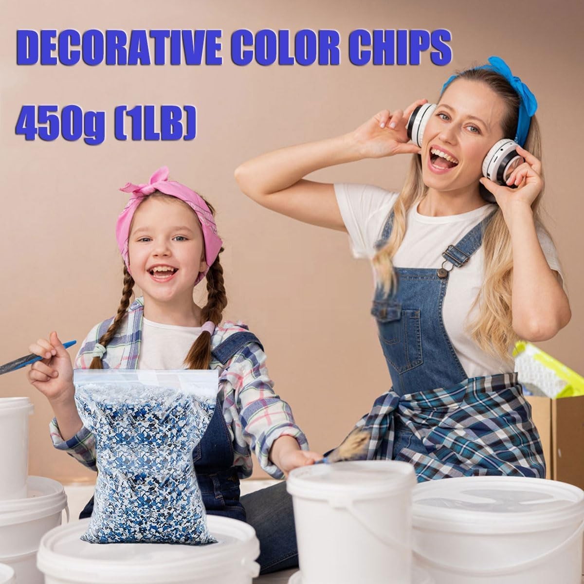 Epoxy Floor Flakes 1Lb, Decorative Floor Coating Flakes for Epoxy Flooring, Enha