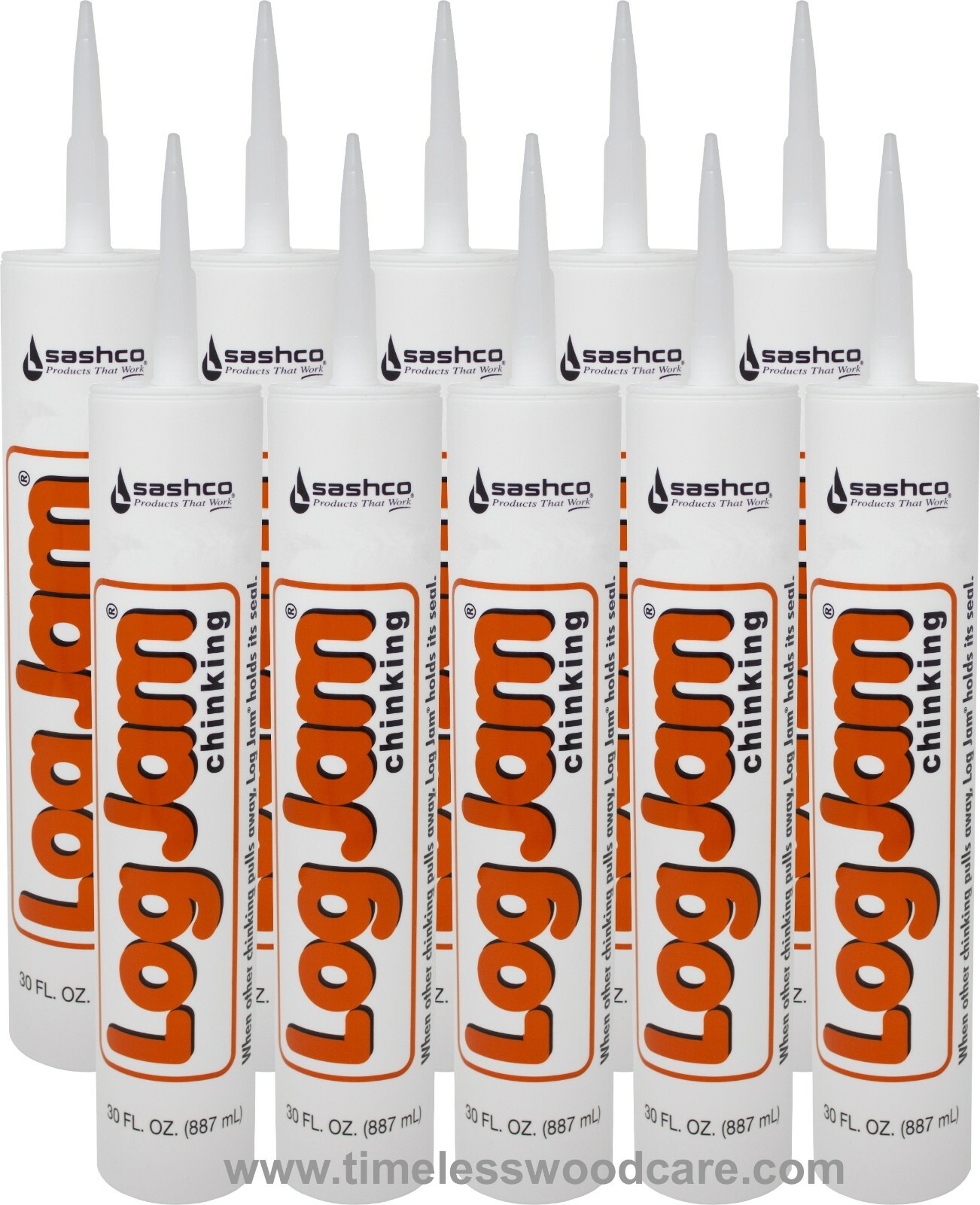 Log Jam Chinking Case of ten 29 oz tubes 8 Available Colors