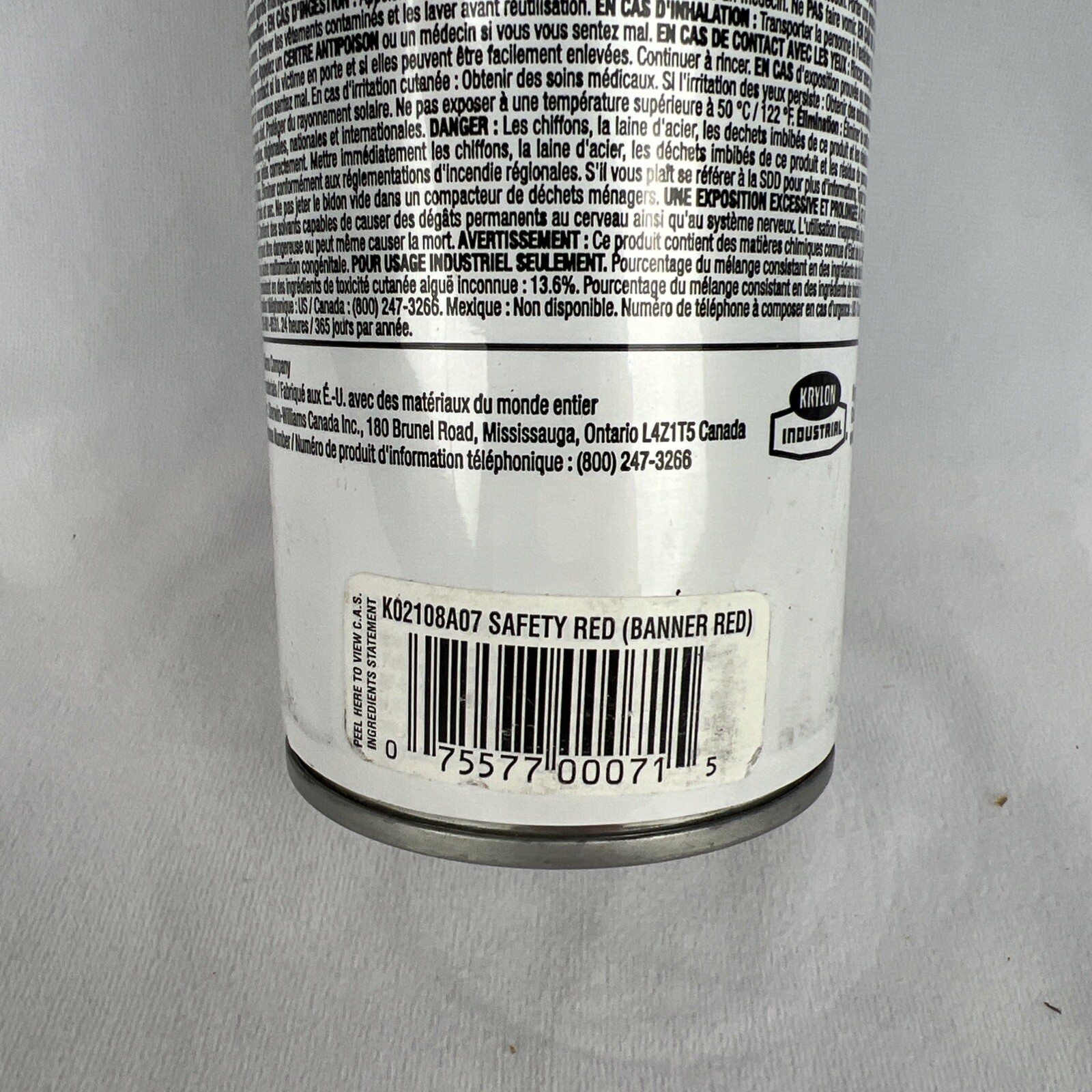 Krylon Industrial Acryl-quick K02108A07 Spray Paint, Banner Red, Gloss, 12 Oz
