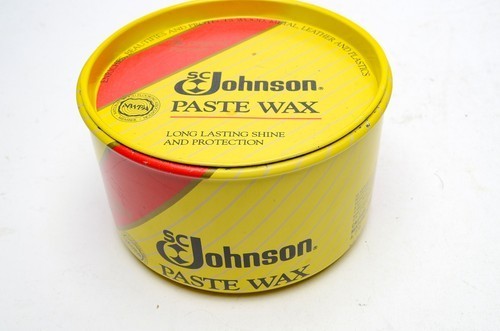 Vintage DISCONTINUED 16 oz SC Johnson Wood Paste Wax, Weighs Just Over One Pound