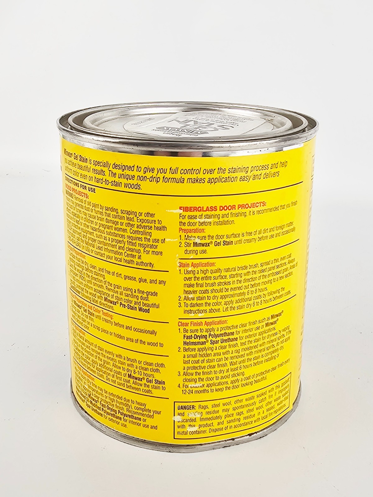 Minwax Gel Stain Interior Wood Finish Oil Based Black 1 Quart