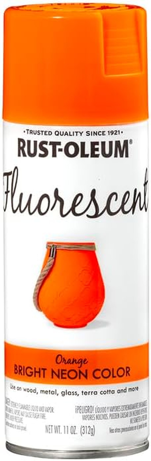 Rust-Oleum 342568 Specialty Fluorescent Spray Paint, 11 Oz, Orange