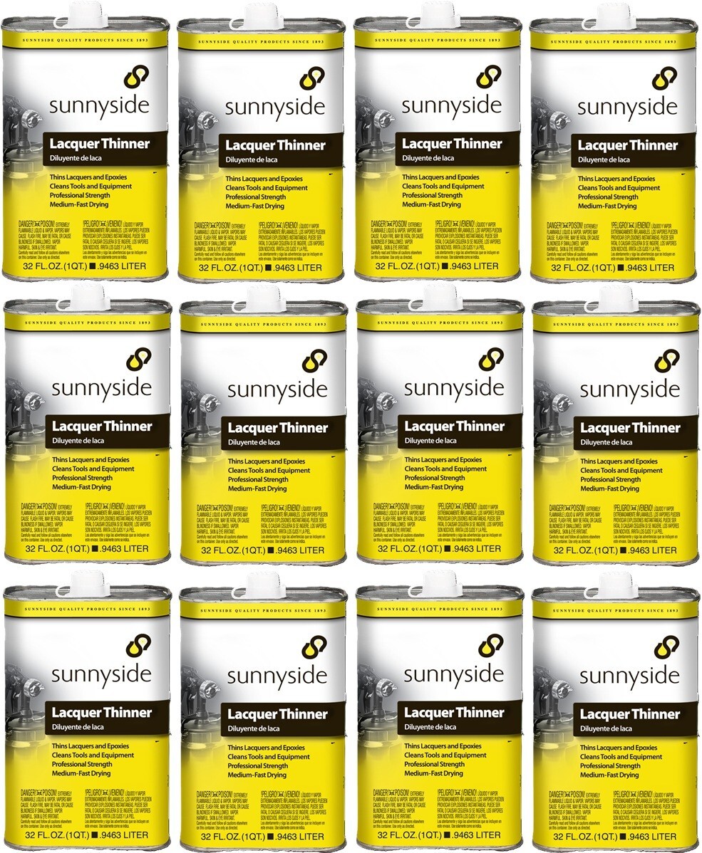 Sunnyside 45732 General Purpose Lacquer Thinner 1 Quart – Quantity of 12