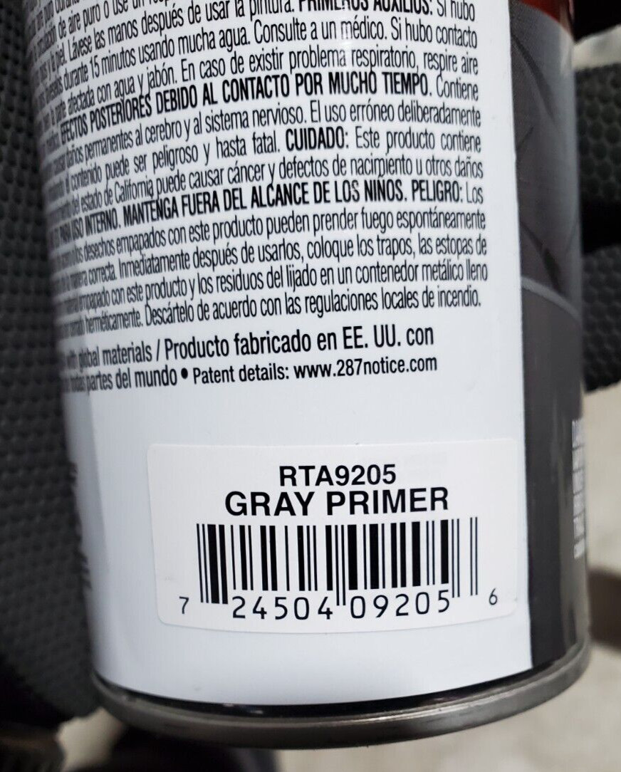 *3PACK* Krylon Rust Tough Grey Primer – Quick Dry – 12oz – RTA9205