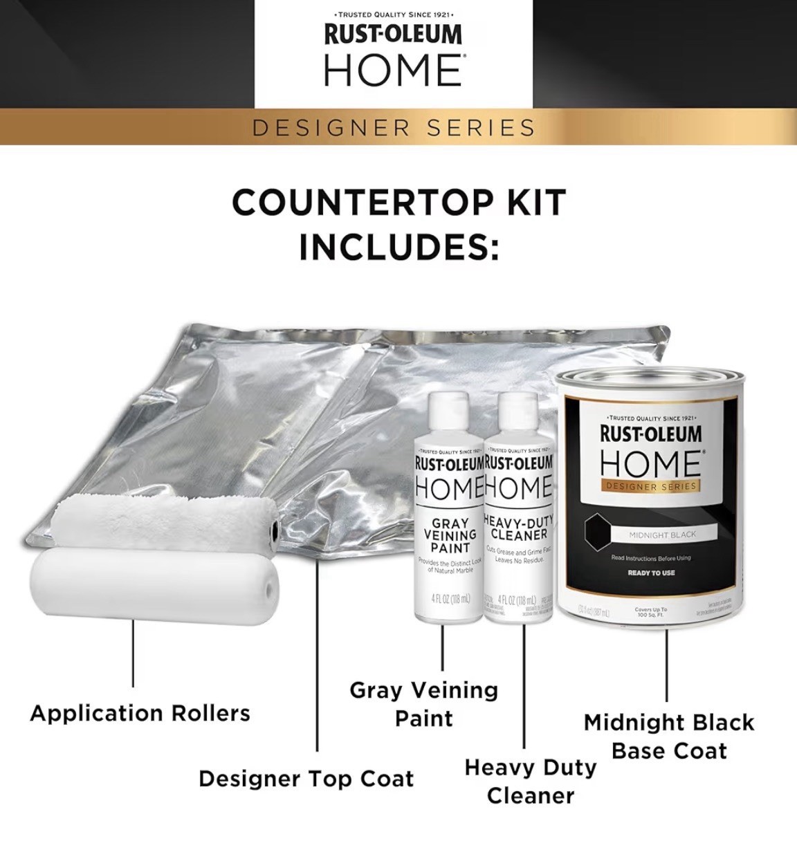 Rust-Oleum HOME Designer Series Black Marble Countertop Coating Kit