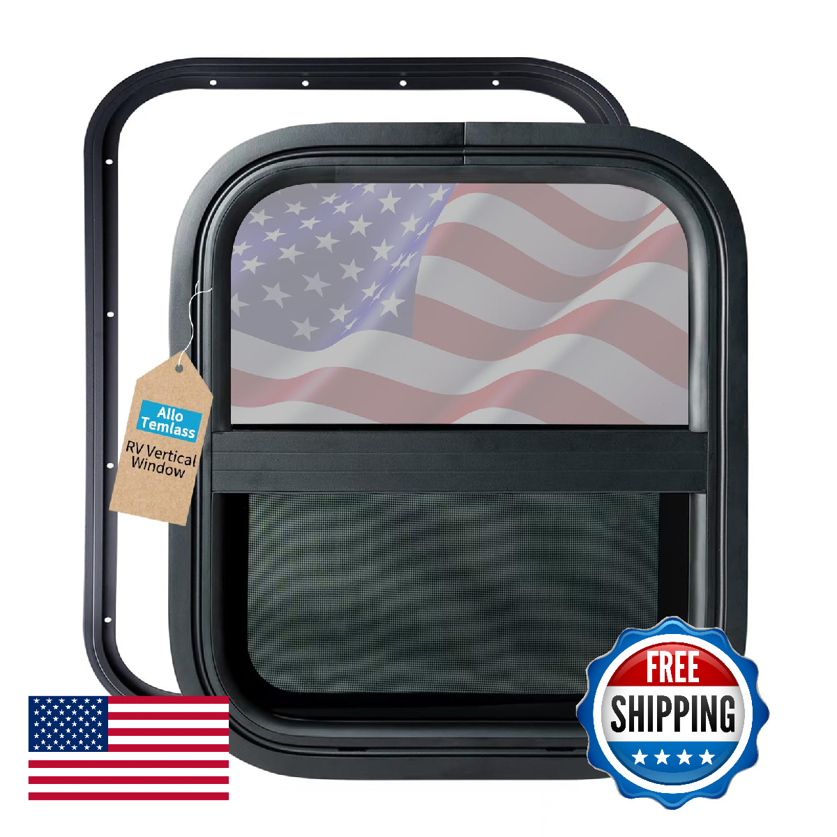 Allotemlass Vertical Rv Window 14 W X 16 H Replacement Camper Window Sliding