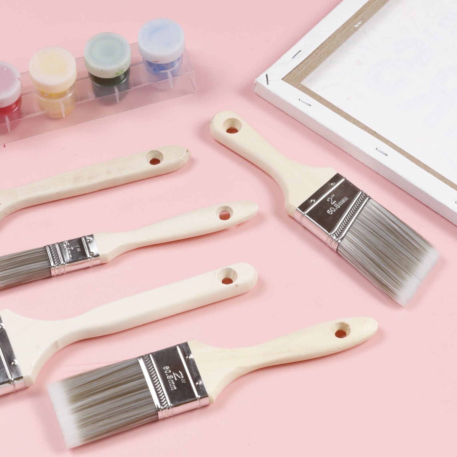 Incraftables Chalk Paint Brush Set 5pc, Specialty Brushes for Furniture Paint