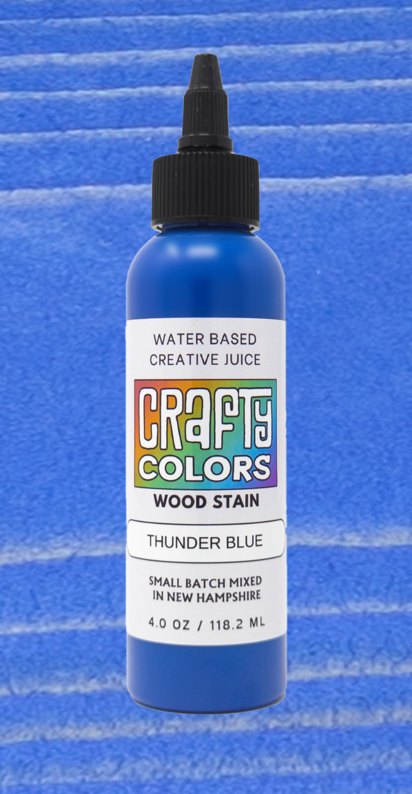 Sapphire Blue Wood Stain – Crafty Colors Vibrant Water Based Wood Stains