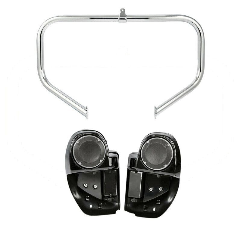 Lower Vented Fairing 6.5 Speaker Pods Crash Bar Set Fit Harley Touring 2014-2024