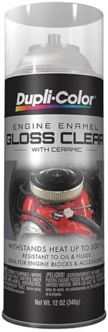 Dupli-Color DE1636 Engine Enamel Spray Paint with Ceramic – Clear – 12 oz Aeroso