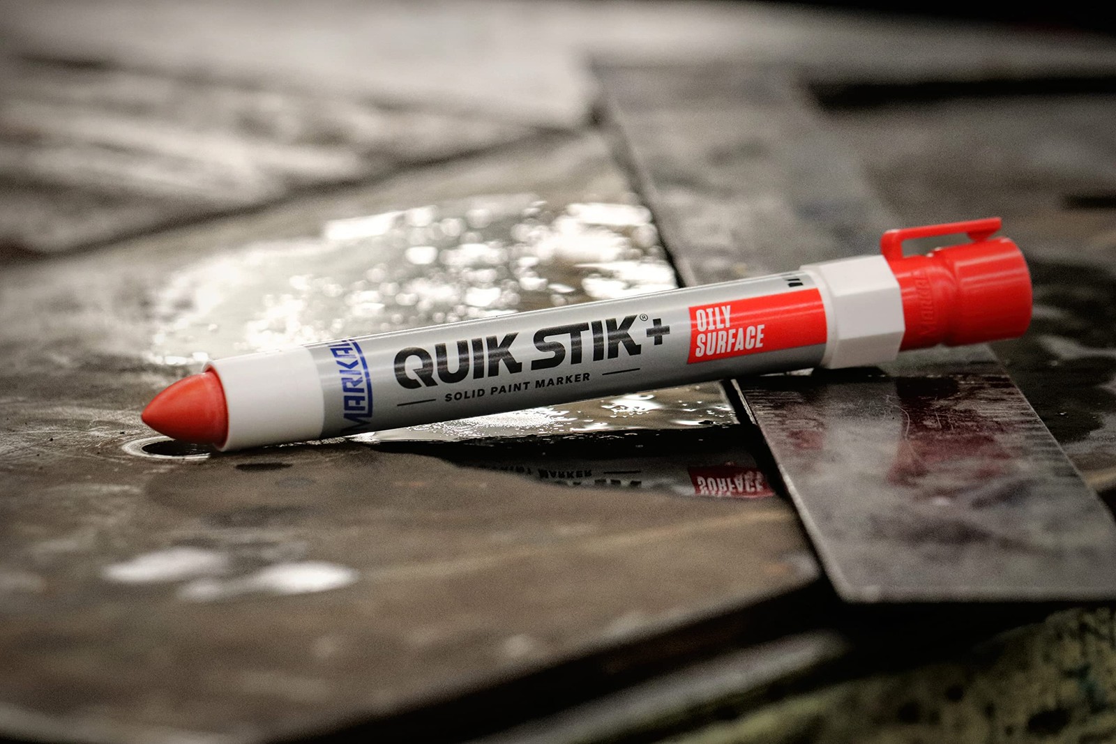 28882 – Quik+ Stik Oily Surface Solid Paint Marker for Marking Oily, Wet, Dry…