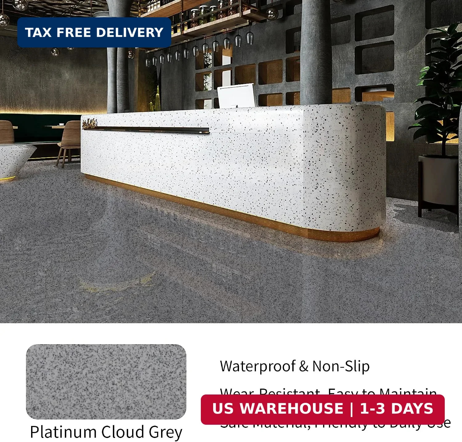 Epoxy Colored Sand Floor Paint, Epoxy Coating, 105oz (3KG), Gray | Interior & Ex