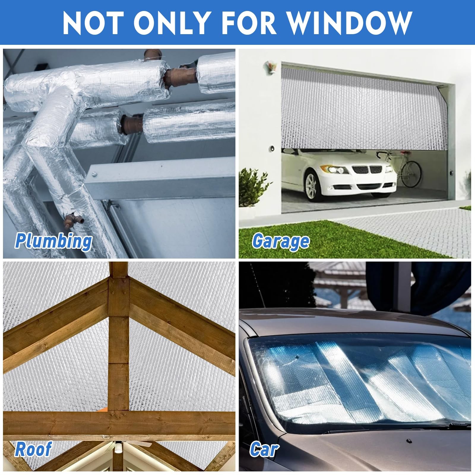 Supkiir Rv Window Shade Reflective Insulation Roll 20 Ft X 15.6 In Double Sided
