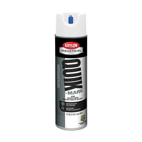 Industrial Inverted Marking Paint, 17 oz., Utility White, Solvent -Based
