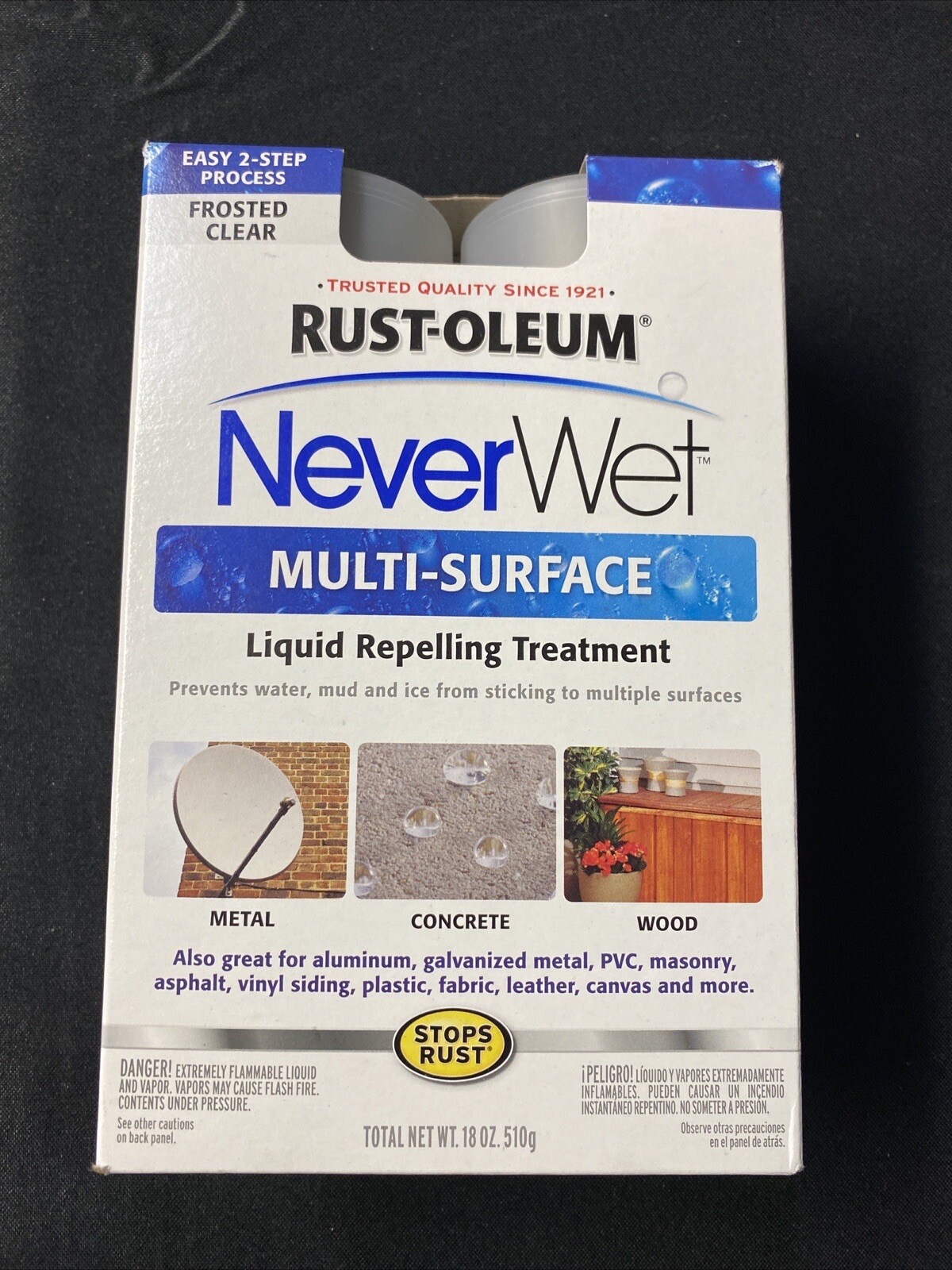 Never Wet Rust-Oleum Multi-Surface Liquid Repelling Treatment Kit Frosted Clear