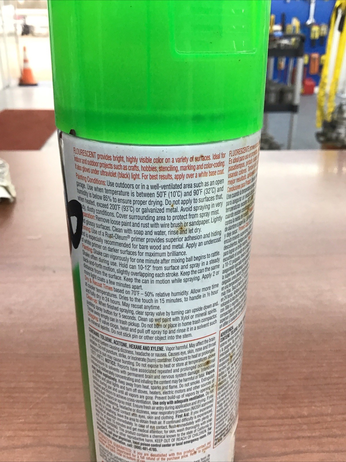 Rust Oleum Fluorescent Green Paint Bright Neon Color 11oz Per Can