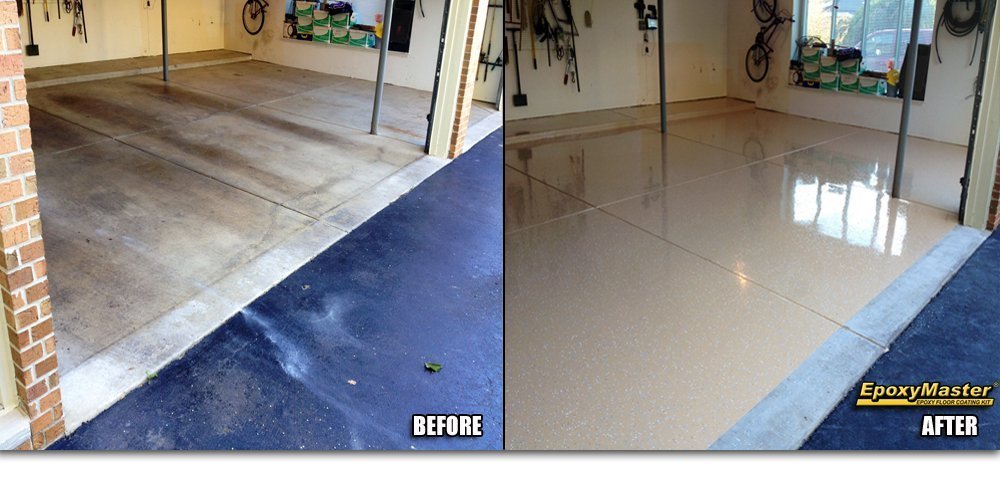 EpoxyMaster EMX003 Do-It-Yourself Epoxy Floor Paint Coating Kit, Tan (Gloss)