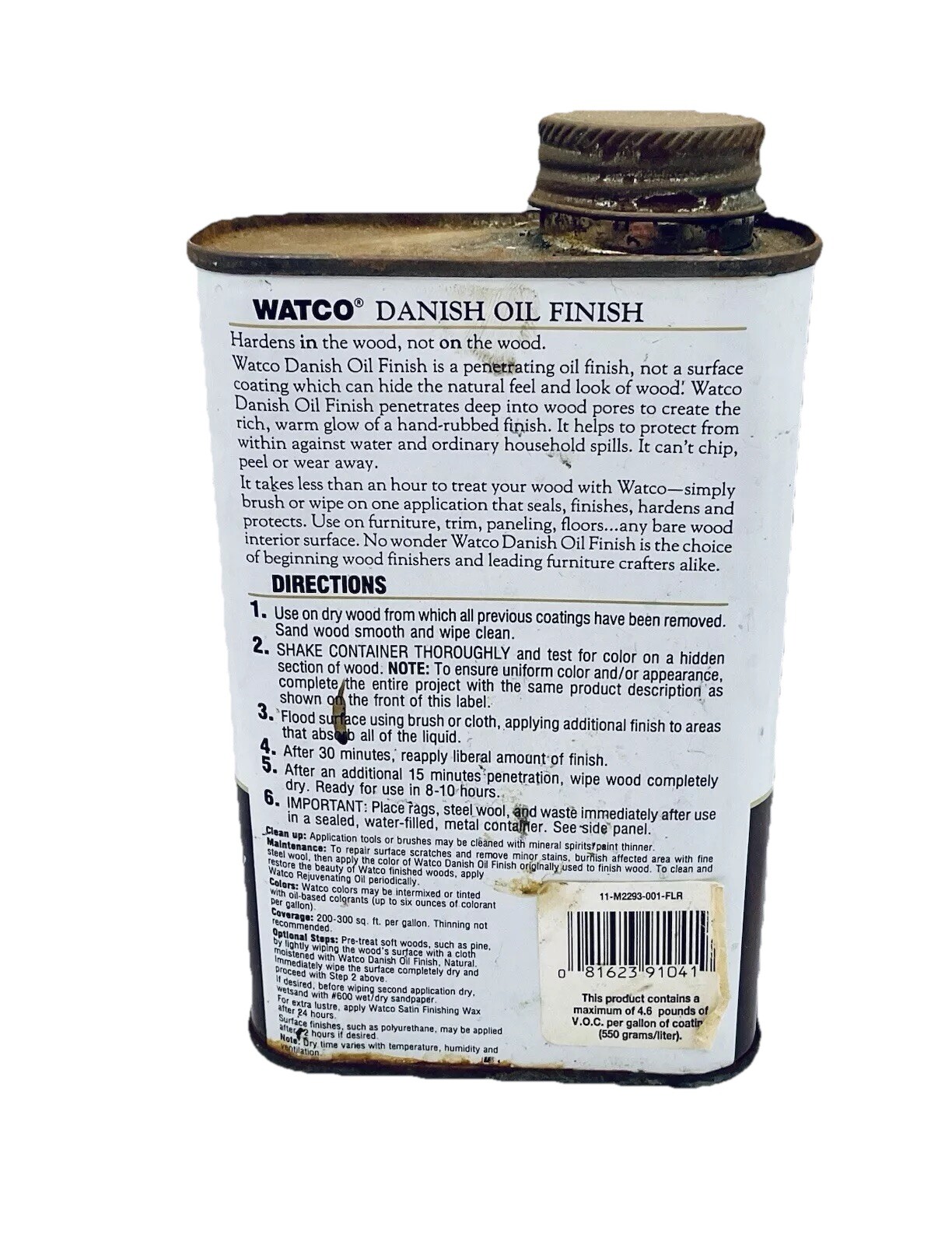 WATCO DANISH OIL FINISH by MINWAX BLACK WALNUT 473 ML – 1993 NEW OLD STOCK