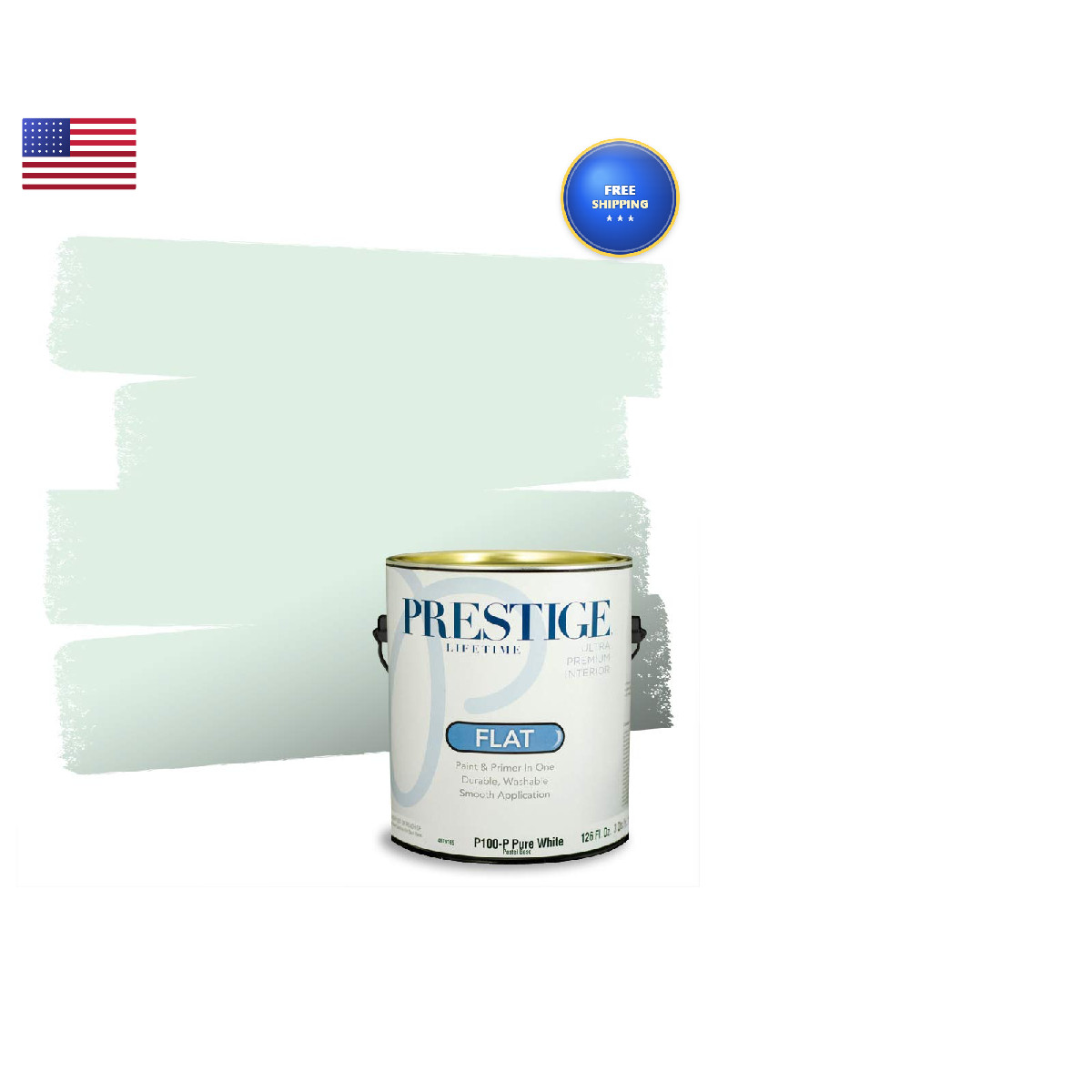 Prestige Interior Paint And Premiumr In One Sea Spray Flat 1 Gallon