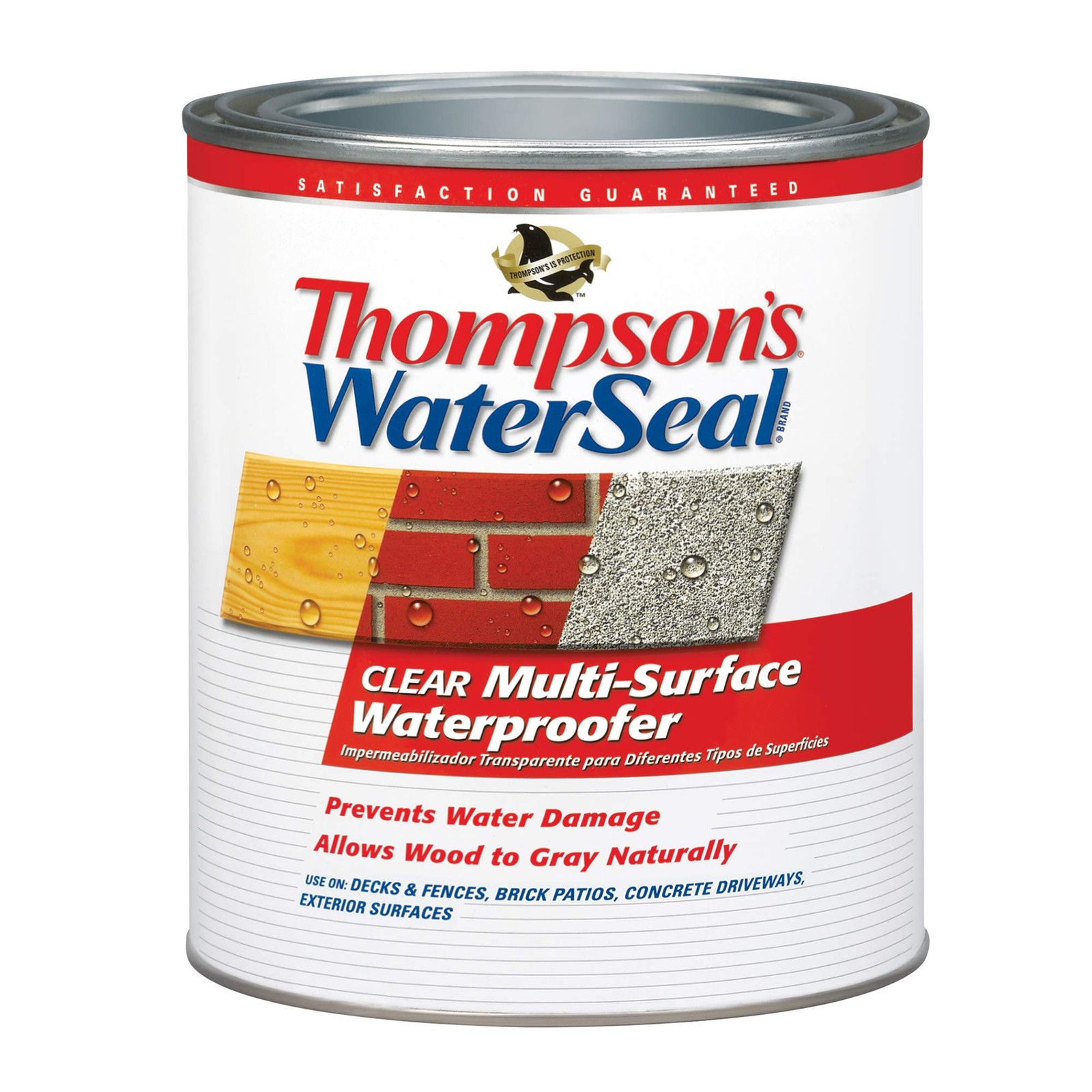 Thompson’s WaterSeal MultiSurface Waterproofer Stain, Clear, 1 Quart